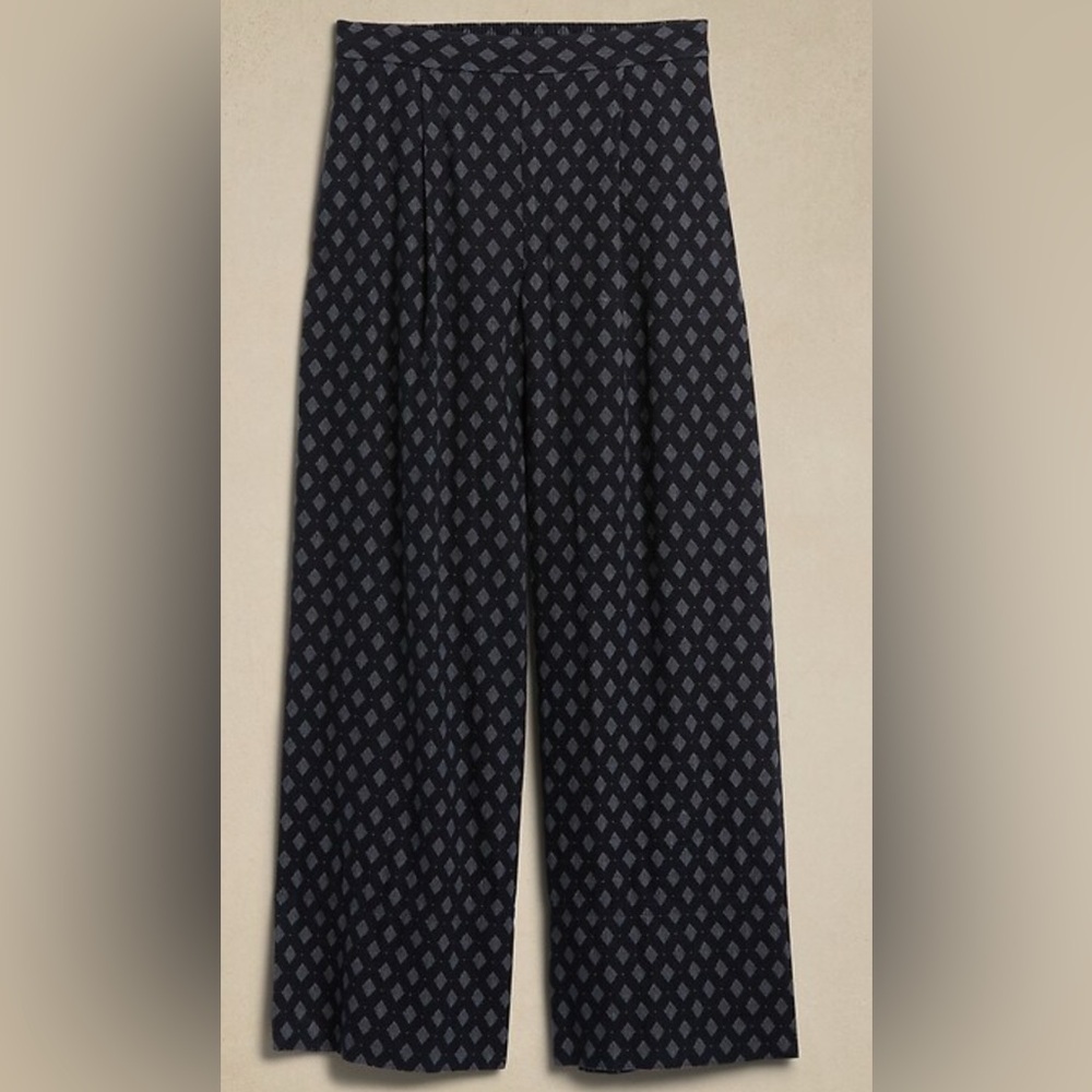 Banana Republic Linen Blend High Rise Wide Leg Pants